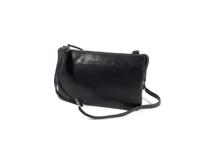 Schoudertasje festivaltasje clutch SADIE wax pull up Zwart - thumbnail