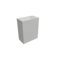 Arcqua Luna Fonteinset 54.3x39.7x21.8cm Glans Wit met marble fontein met overloop glans wit FNK108736 - thumbnail