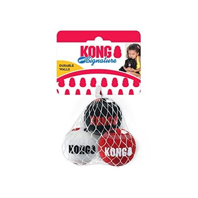 KONG SIGNATURE SPORT BALLS ASSORTI 5X5X5 CM 3 ST KONG SIGNATURE SPORT BALLS ASSORTI 5X5X5 CM 3 ST