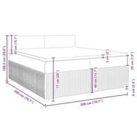 Boxspring met matras fluweel donkergrijs 200x200 cm - thumbnail