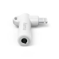 Hama Aux-Adapter 90° Hoekstekker Lightning Wit - thumbnail