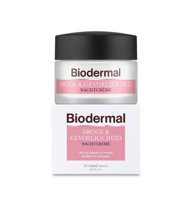 Biodermal Nachtcreme droge en gevoelige huid 50 Milliliter