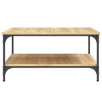 Salontafel 80x80x40 cm bewerkt hout sonoma eikenkleurig - thumbnail