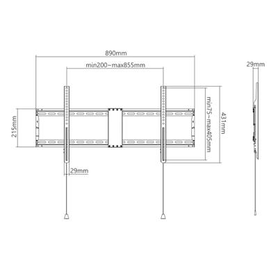 Manhattan 461948 TV-beugel Inklapbaar 109,2 cm (43) - 254,0 cm (100) Vast Manhattan 461948 TV-beugel Inklapbaar 109,2 cm (43) - 254,0 cm (100) Vast