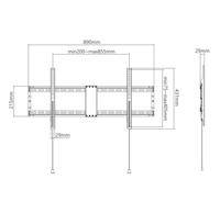 Manhattan 461948 TV-beugel Inklapbaar 109,2 cm (43) - 254,0 cm (100) Vast - thumbnail