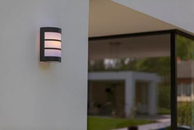 Buitenlamp voordeur grijs &apos;Nila&apos; E27 fitting 22cm