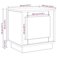 Nachtkastje 2 pcs Gerookt eiken 44 x 34,5 x 45 cm Bewerkt hout - thumbnail
