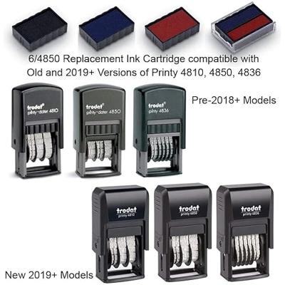 Stempelkussen trodat printy 64850 blauw en rood