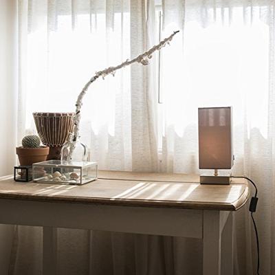 QAZQA Moderne tafellamp grijs met staal - Milo QAZQA Moderne tafellamp grijs met staal - Milo