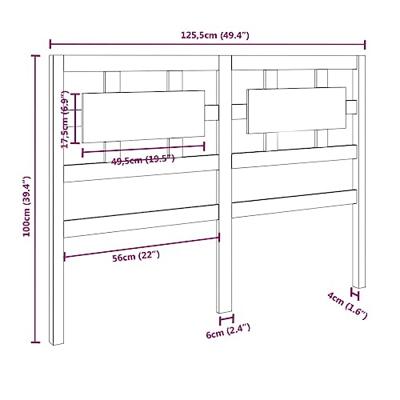 Hoofdbord 125,5x4x100 cm massief grenenhout honingbruin Hoofdbord 125,5x4x100 cm massief grenenhout honingbruin