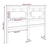 Hoofdbord 125,5x4x100 cm massief grenenhout honingbruin - thumbnail