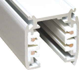 Euro 3 fase rails rail recht lengte = 200 cm wit
