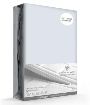 Homecare - Splittopper Hoeslaken Katoen - Grijs - 160 x 210