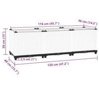 Plantenbak verhoogd 120x40x38 cm polypropeen - thumbnail