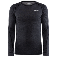 Craft Wool Merino LS Thermoshirt Heren Black Melange XXL - thumbnail
