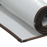 Doorzichtig zeildoek met zeilringen 1x3 m polyethyleen - thumbnail