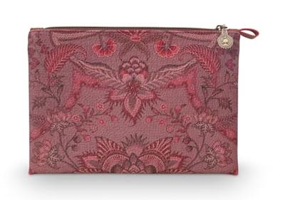 Pip Studio Pip Cosmetic Flat Pouch Medium Kyoto Festival Dark Pink 24x15.5x1cm