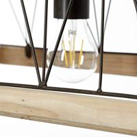 Brilliant Narcy 93587/71 Hanglamp LED E27 40 W RVS (geborsteld), Hout - thumbnail