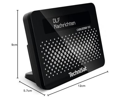 TechniSat CABLESTAR 100 - digitale radioprogramma's (voor ongecodeerde digitale radioprogramma's via kabelnet, voor het uitbreiden van een bestaand systeem, zonder boxen)12.00 x 9.00 x 5.70 cm, Zwart