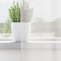 Gordijnen voile met doorvoertules 2 st wit - thumbnail