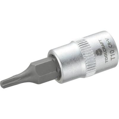TOOLCRAFT T10 816080 T-profiel Dopsleutel-bitinzet T 10 1/4 (6,3 mm)