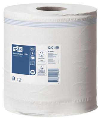 Tork Basic poetspapier - M2 centerfeed - 300 m - 1-laags - 120155