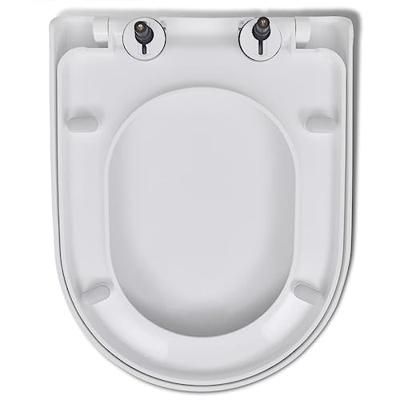 VidaXL Toiletbril soft-close met quick-release ontwerp vierkant wit