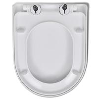 VidaXL Toiletbril soft-close met quick-release ontwerp vierkant wit - thumbnail