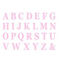 Roze Letters Zelfklevend Stickervel (48st) - thumbnail