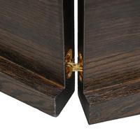 VidaXL Wastafelblad 140x50x(2-4) cm behandeld massief hout donkerbruin - thumbnail