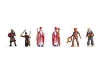 NOCH 15929 H0 Nicolaas en zijn knecht Ruprecht figuren Geverfd, Staand - thumbnail