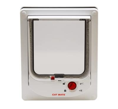 Cat Mate electromagnetisch kattenluik met vierwegsluiting 60mm wit - thumbnail