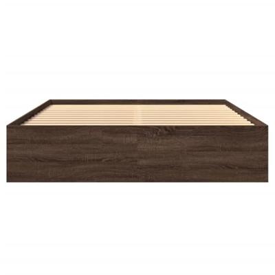 Bedframe zonder matras bewerkt hout bruin eikenkleur 160x200 cm