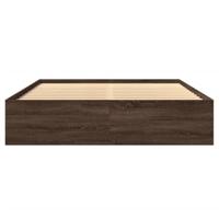 Bedframe zonder matras bewerkt hout bruin eikenkleur 150x200 cm - thumbnail