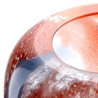 Leonardo Cipria Vaas 20 cm oranje/blauw - thumbnail