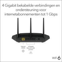 NETGEAR 4-Stream WiFi 6-router (RAX10) - AX1800 draadloze snelheid (tot 1,8 Gbps) | 100 m2 dekking - thumbnail
