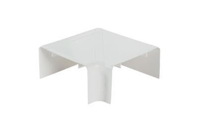 Vlakhoekstuk Wandgoot 130x70 wit RAL9010 kabelgoot Canalit