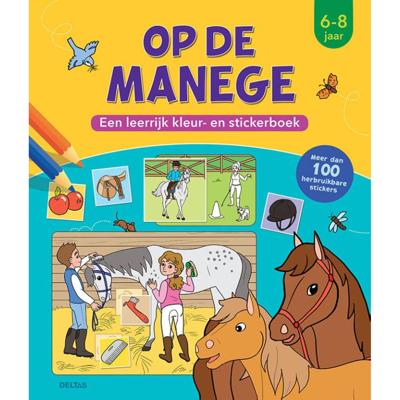 Op de manege, Kleur en stickerboek maat:-leeg-