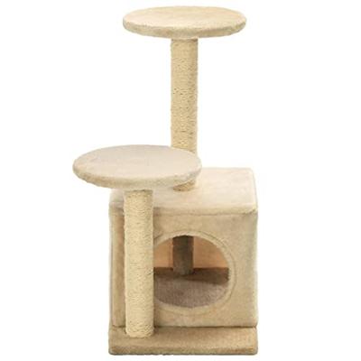 VidaXL Kattenkrabpaal met sisal krabpalen 60 cm beige
