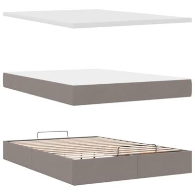 Ottoman bed met matras 140x190cm stof taupe