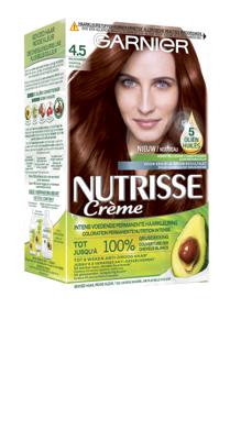 Garnier Nutrisse Crème Permanente Haarverf 4.5 Mahonie Bruin Garnier Nutrisse Crème Permanente Haarverf 4.5 Mahonie Bruin
