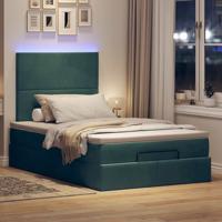 Ottoman bed met matrassen en LED's 120x200cm fluweel - thumbnail