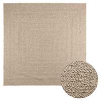 Vloerkleed ZIZUR beige binnen en buiten 240x240 cm jute look - thumbnail