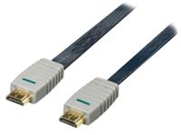 High Speed HDMI kabel met Ethernet Plat HDMI-Connector - HDMI-Connector 20.0 m Blauw - thumbnail