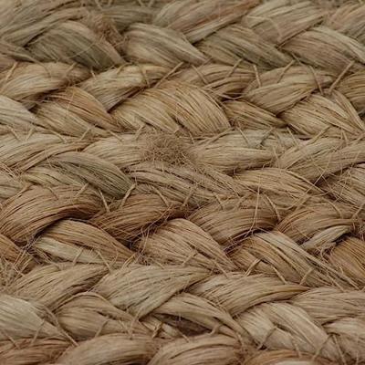 VidaXL Tapijt rond 90 cm gevlochten jute