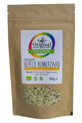 Original Superfoods Biologische Hennepzaad Gepeld 100 Gram Original Superfoods Biologische Hennepzaad Gepeld 100 Gram