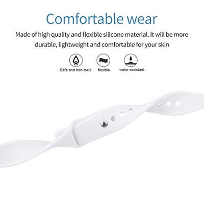 Fitbit Inspire 1 / HR / Ace 2 siliconen bandje - Maat: Large - Wit Fitbit Inspire 1 / HR / Ace 2 siliconen bandje - Maat: Large - Wit