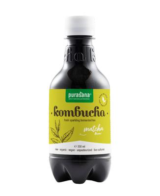 Purasana Kombucha Fresh Sparkling Fermented Tea Matcha Flavour