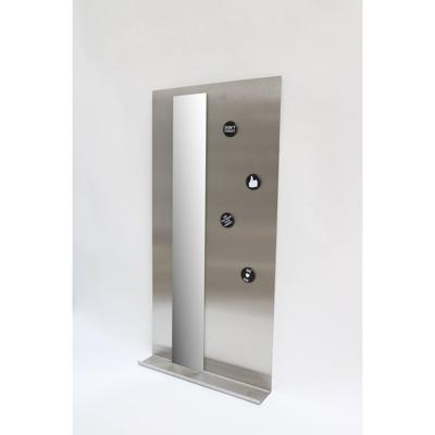 INK Fonteinplanchet Note Staal Inclusief Spiegel RVS Geborsteld 36x72 cm INK Fonteinplanchet Note Staal Inclusief Spiegel RVS Geborsteld 36x72 cm