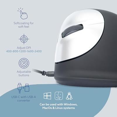 R-Go HE ergonomische muis, large, met draad, voor linkshandigen